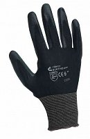 BUNTING BLACK - rukavice nylonové PU dlaň - velikost 7